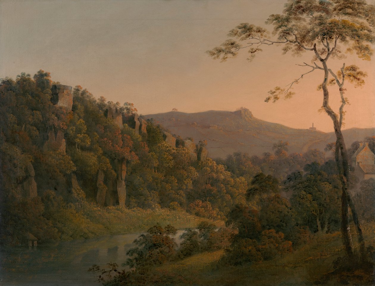 Matlock Dale, guardando verso la scarpata di Black Rock da Joseph Wright of Derby