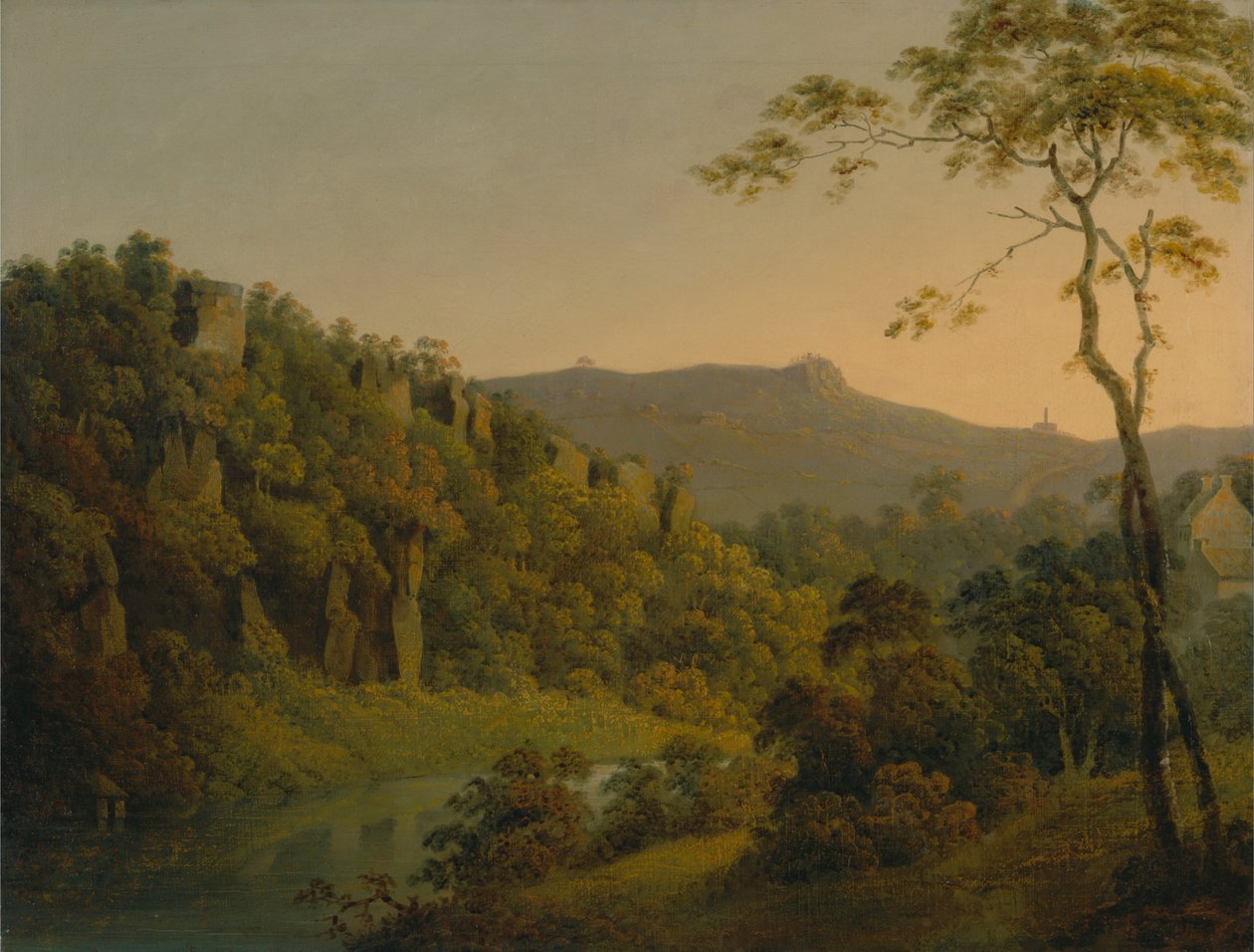 Matlock Dale, guardando verso la scarpata di Black Rock da Joseph Wright of Derby