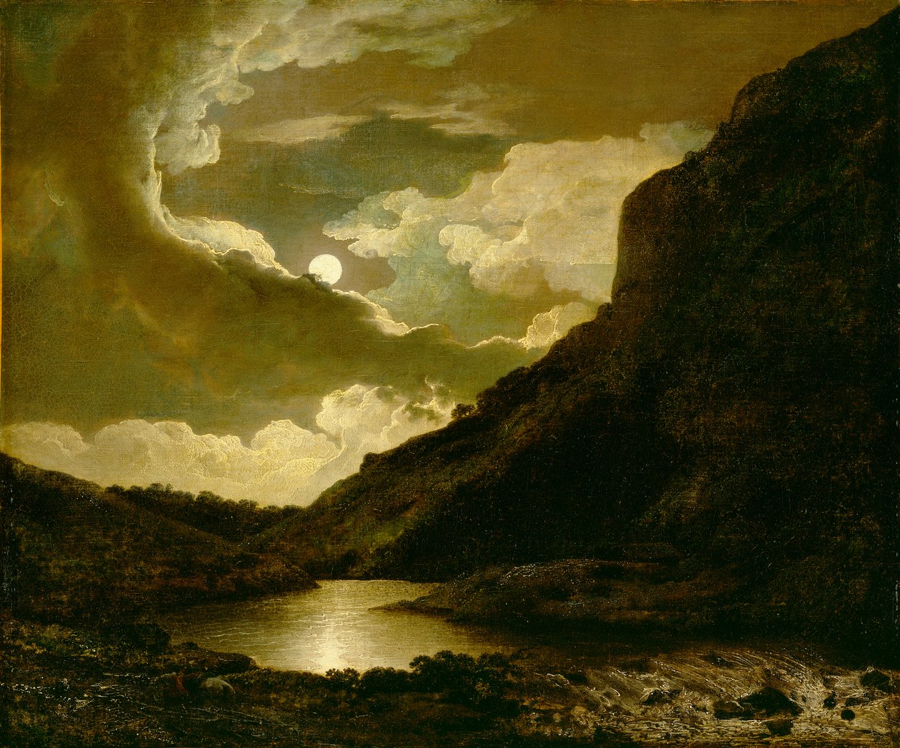 Matlock Tor al chiaro di luna, c.1778 da Joseph Wright of Derby