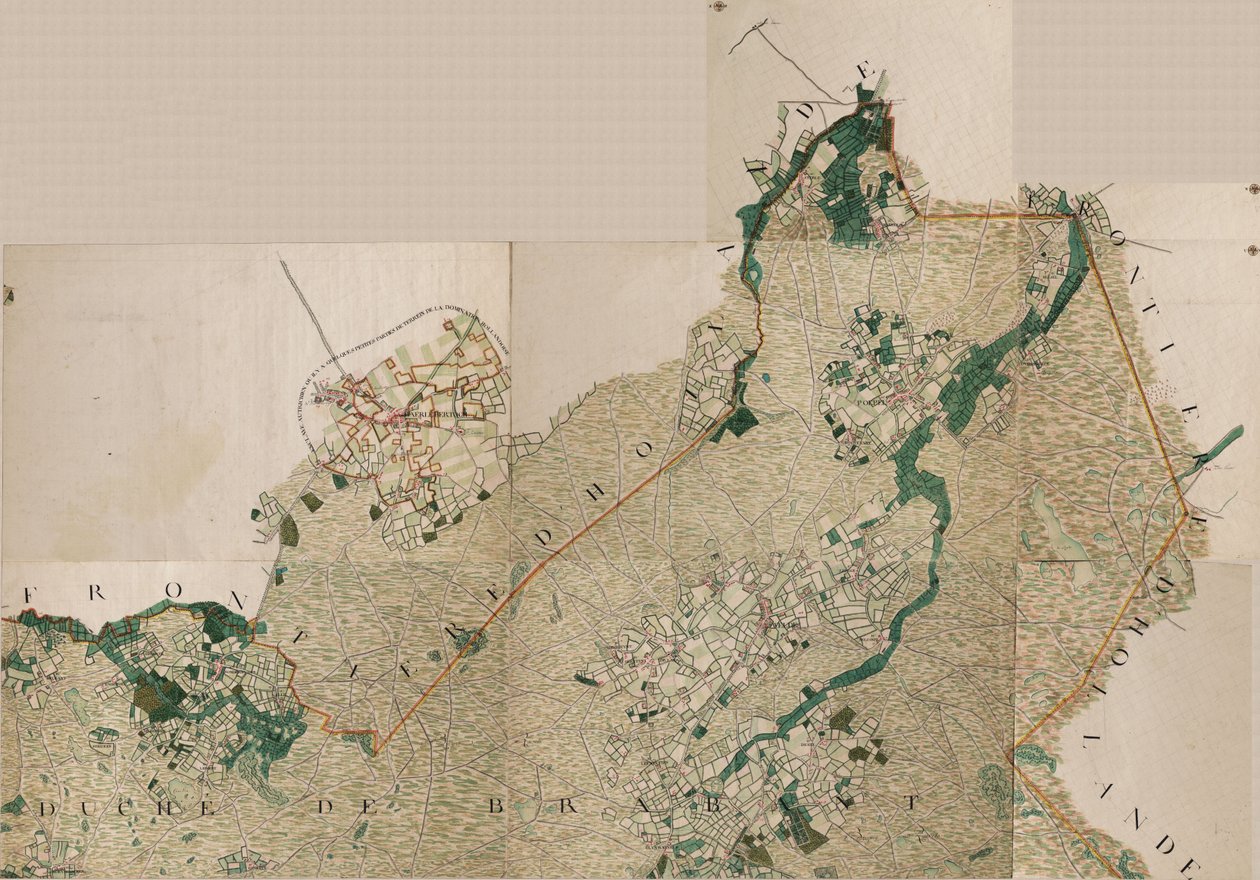 Mappa di Welde - Weelde, Belgio di Joseph de Ferraris (1726 – 1814) da Joseph de Ferraris