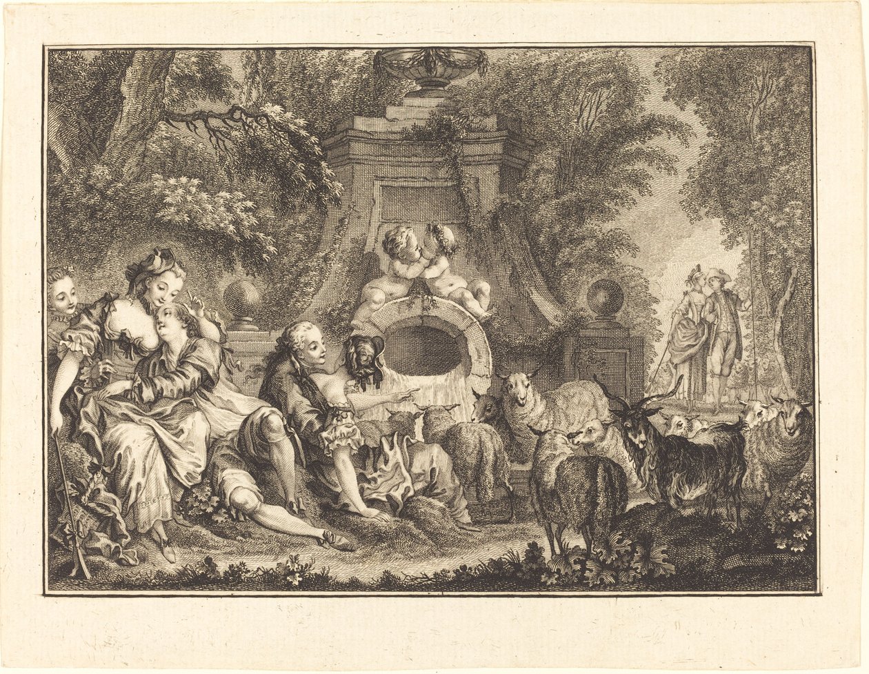 Piaceri di campagna da Joseph de Longueil after Charles Eisen