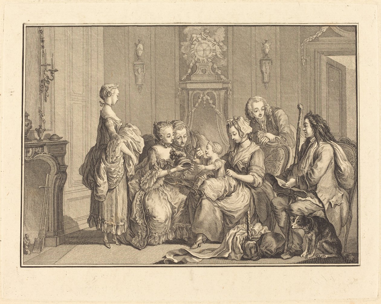 La bella nutrice da Joseph de Longueil after Charles Eisen