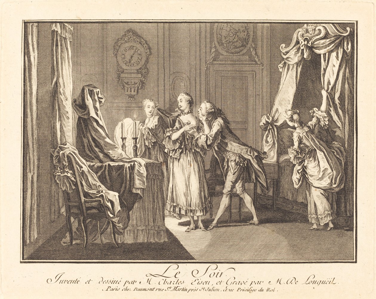La sera da Joseph de Longueil after Charles Eisen