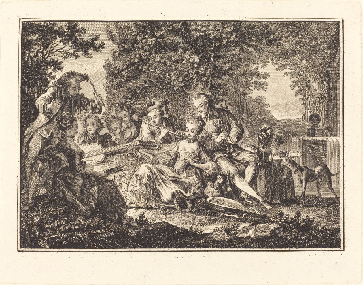 Concerto rurale da Joseph de Longueil after Charles Eisen