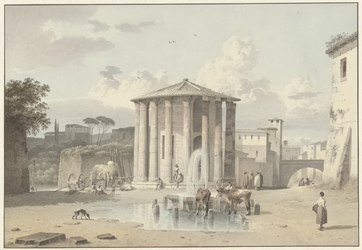 Il Tempio di Vesta a Roma da Josephus Augustus Knip
