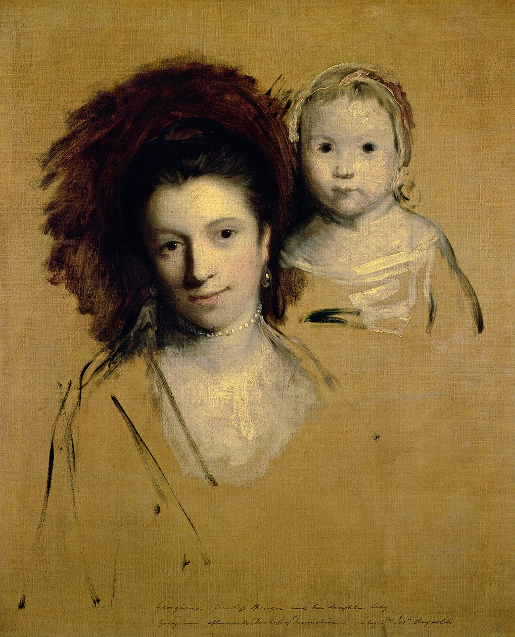 Georgiana, Contessa Spencer e sua figlia Lady Georgiana, poi Duchessa del Devonshire, 1759 da Joshua Reynolds
