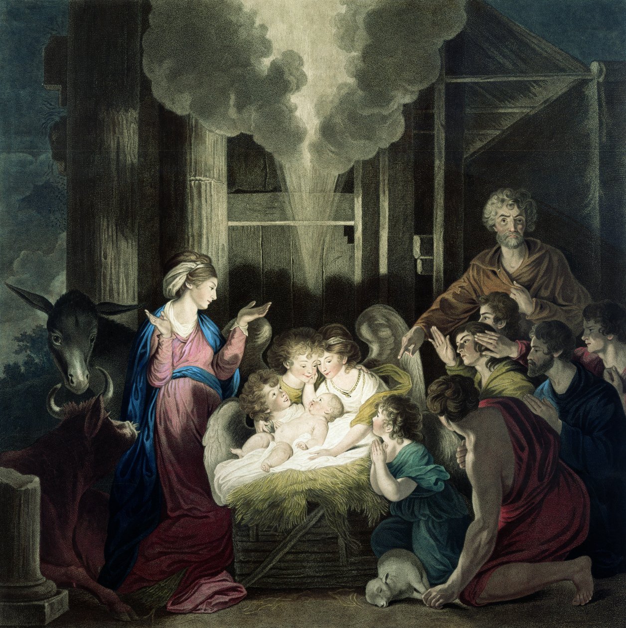 La Natività, incisa da G.S. e S.G. Facius, 1785 da Joshua Reynolds