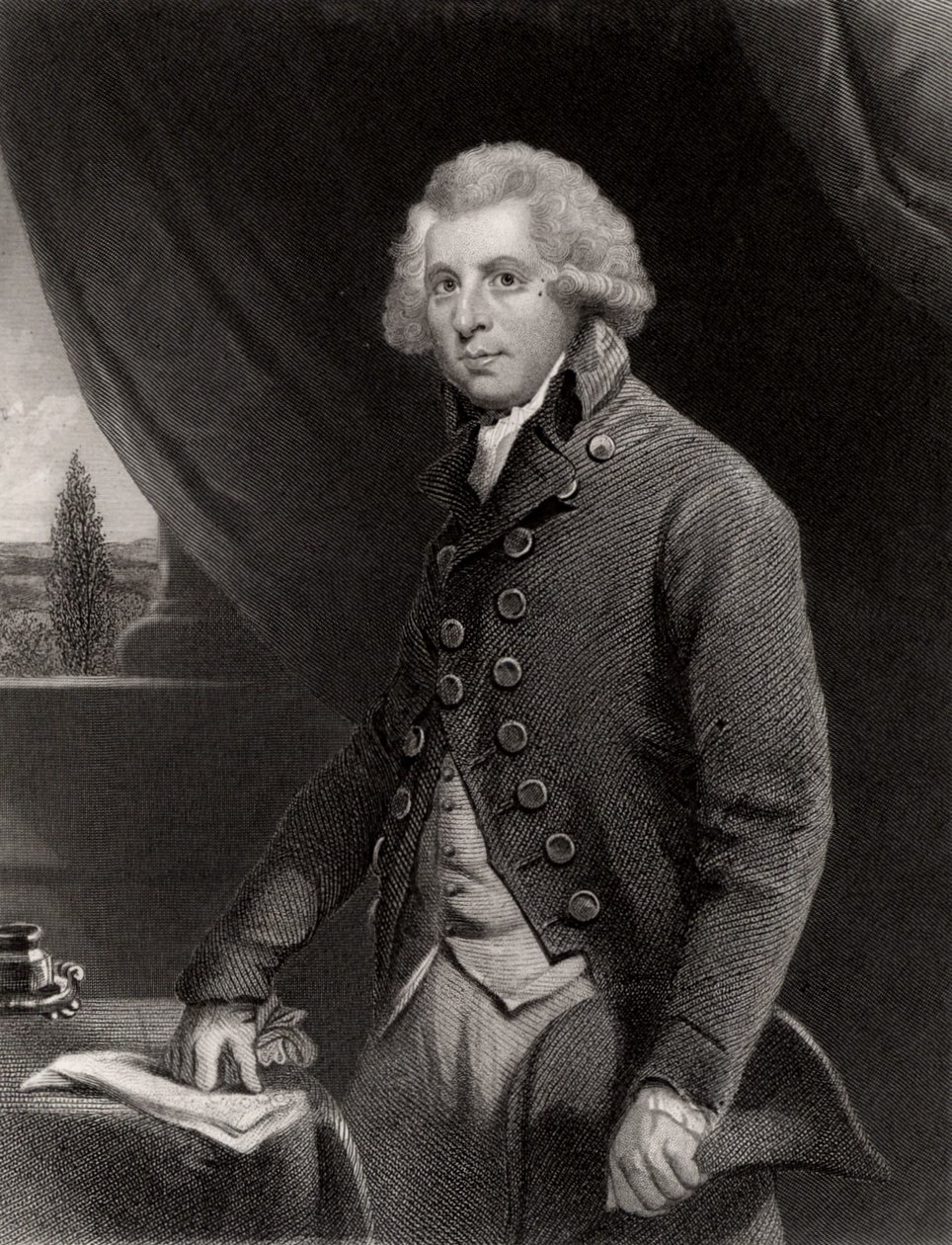 Ritratto di Richard B. Sheridan da Joshua (after) Reynolds