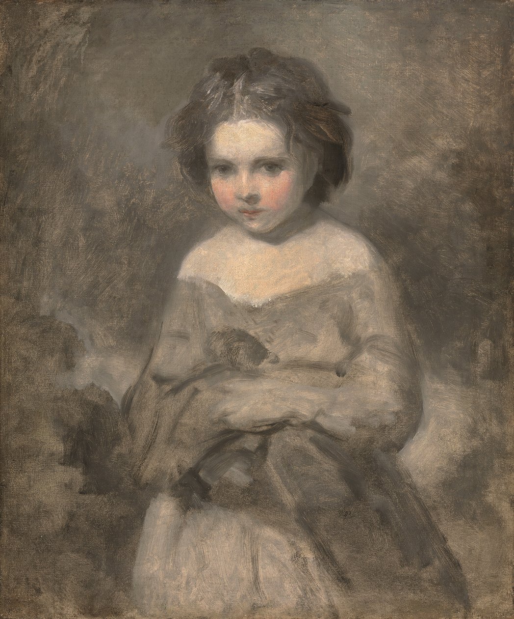 Studio di una giovane ragazza, mezzo busto - incompiuto da Joshua (studio of) Reynolds