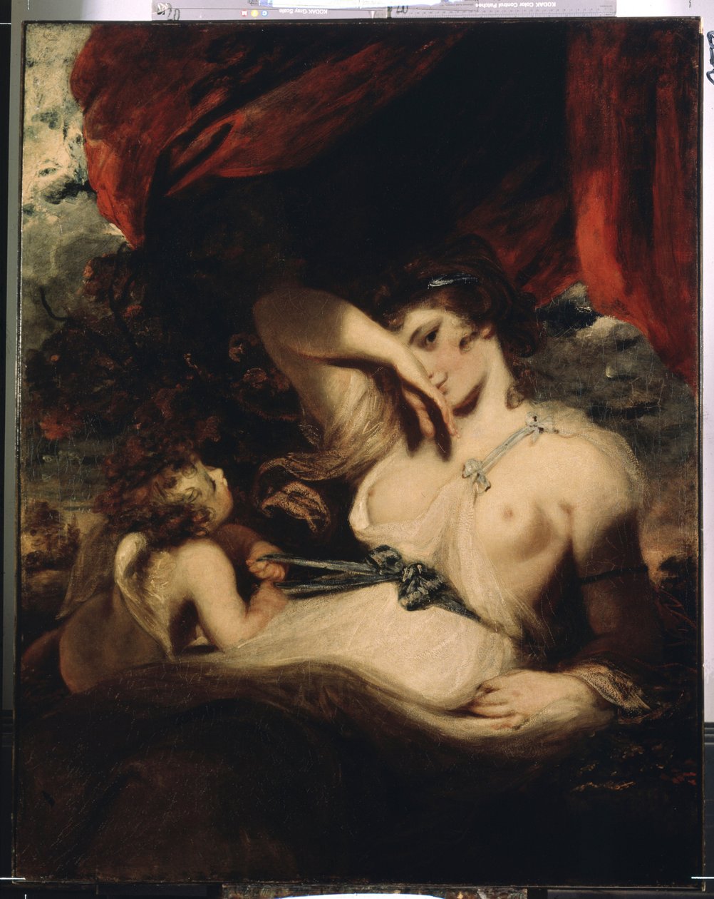 Cupido che scioglie il nastro di Venere da Joshua Reynolds