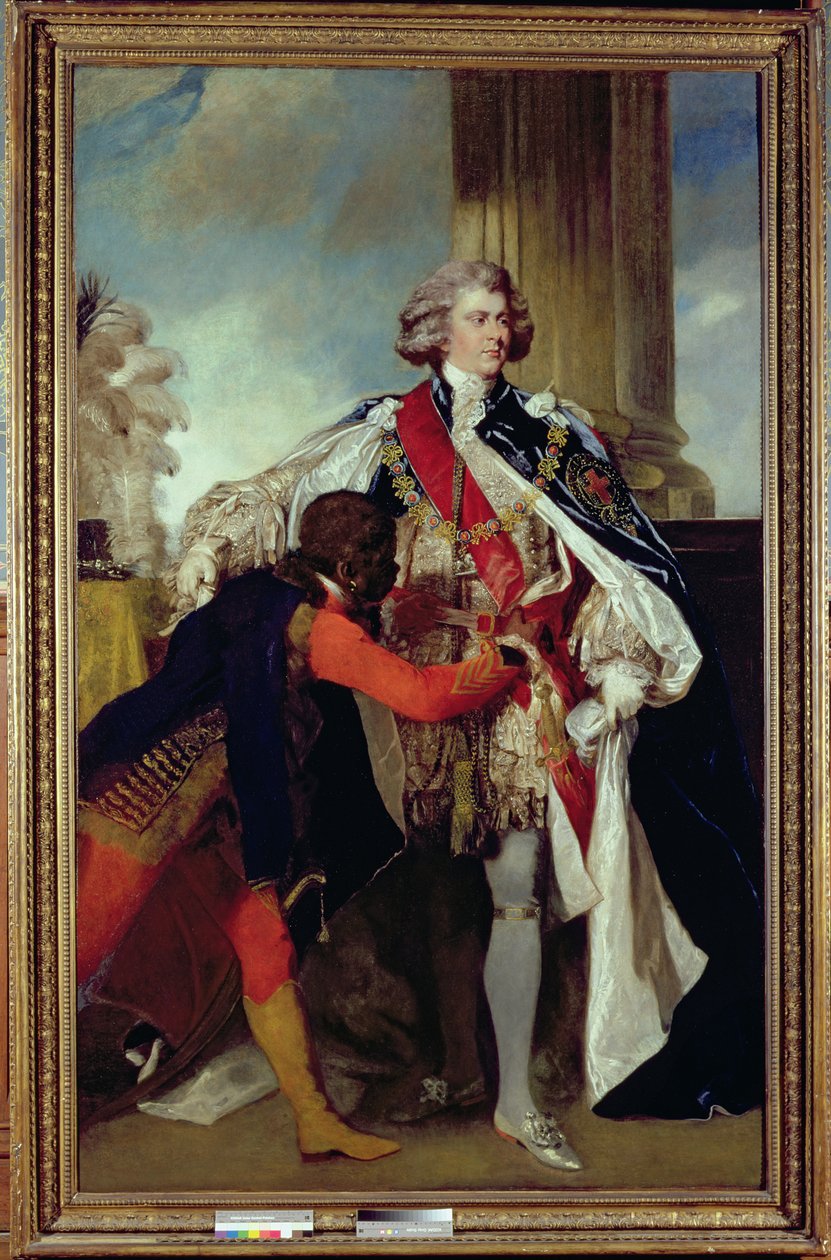 Giorgio IV quando era principe di Galles con un nero, 1787 da Joshua Reynolds