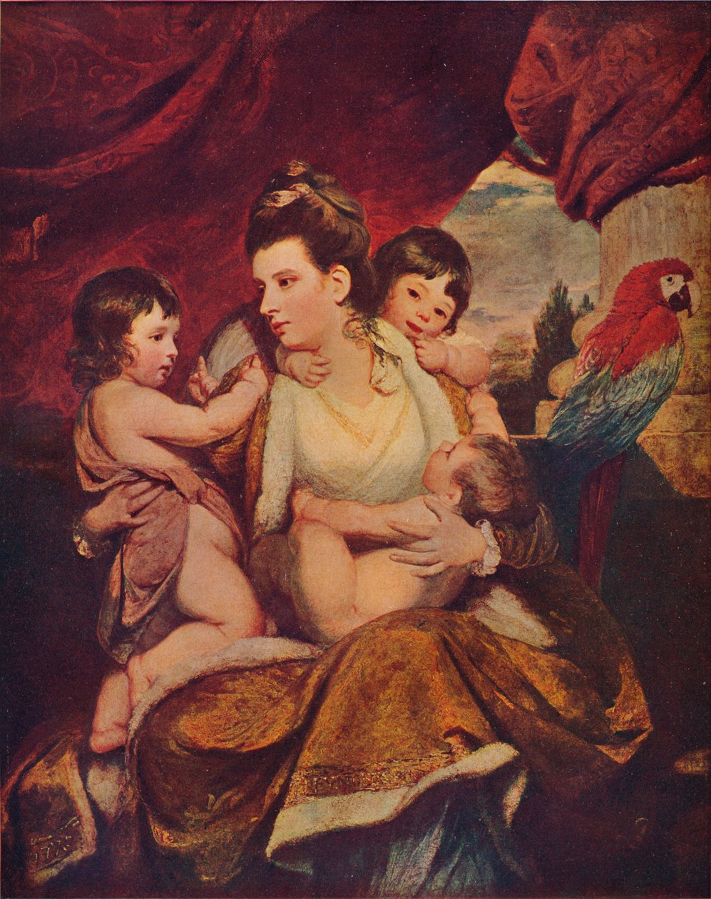 Lady Cockburn e i suoi tre figli maggiori, 1773, 1907 da Joshua Reynolds