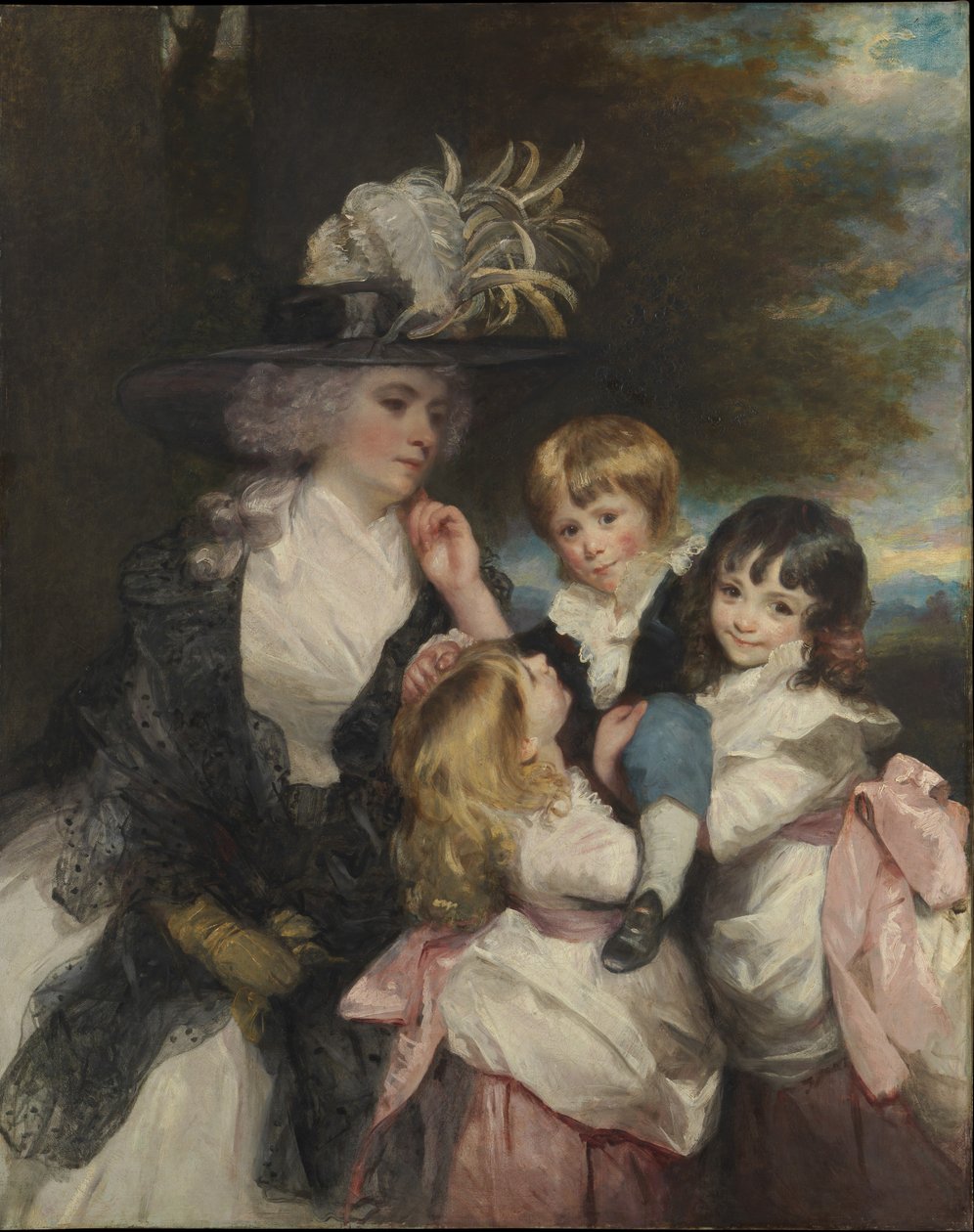 Lady Smith Charlotte Delaval e i suoi figli George Henry, Louisa e Charlotte, 1787 da Joshua Reynolds
