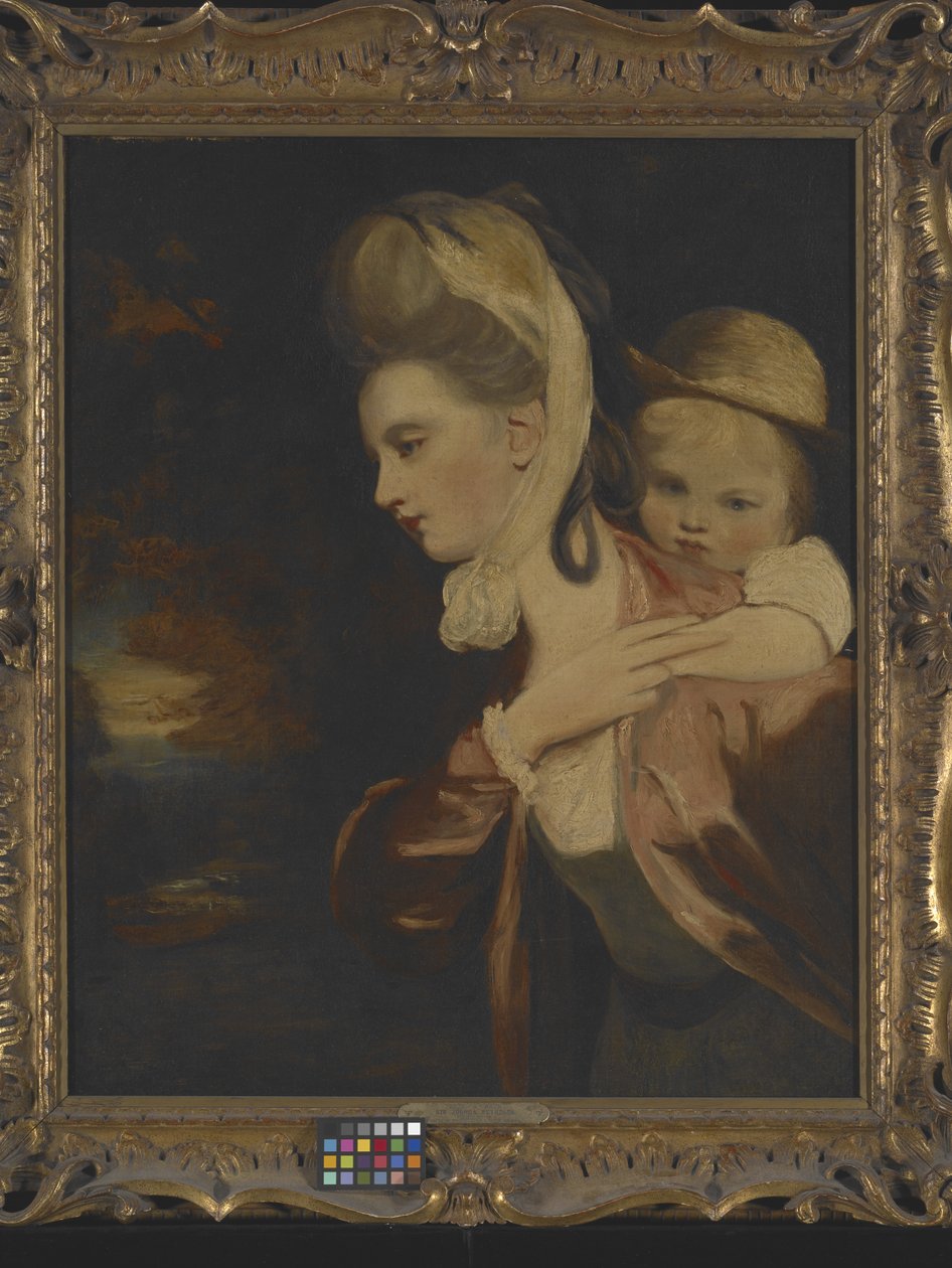 A cavalluccio (Mrs. Payne Gallaway e bambino) (copia di) da Joshua Reynolds