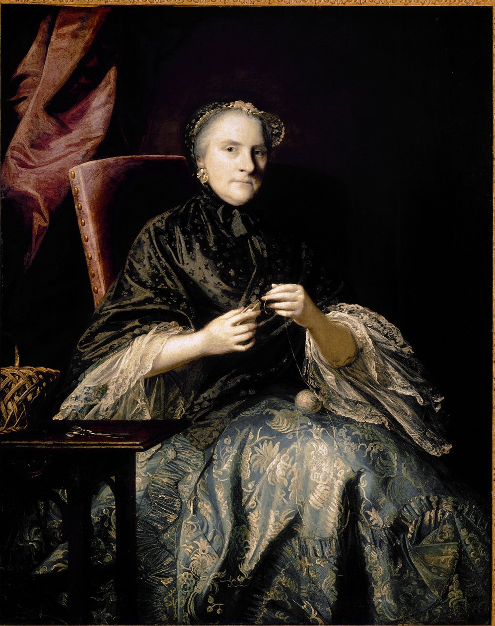 Ritratto di Anne, seconda contessa di Albemarle che fa nodi da Joshua Reynolds