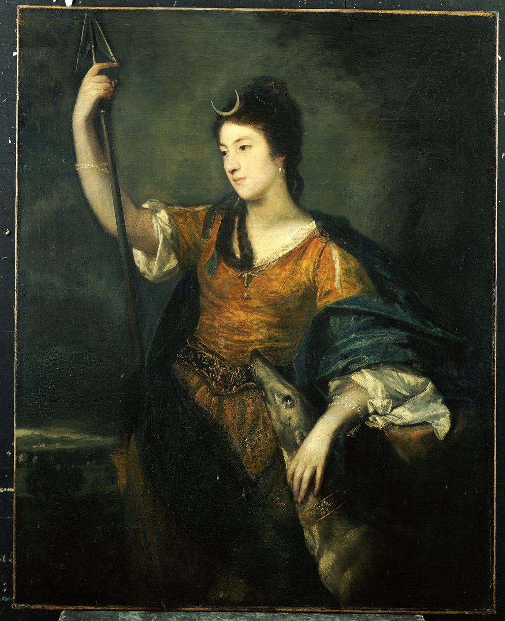 Ritratto di Lady Anne Dawson, tre quarti di lunghezza, come Diana, 1753-54 da Joshua Reynolds