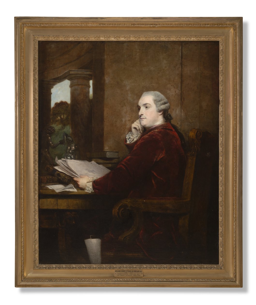 Ritratto di William Henry Cavendish Bentinck, 3° duca di Portland alla sua scrivania da Joshua Reynolds
