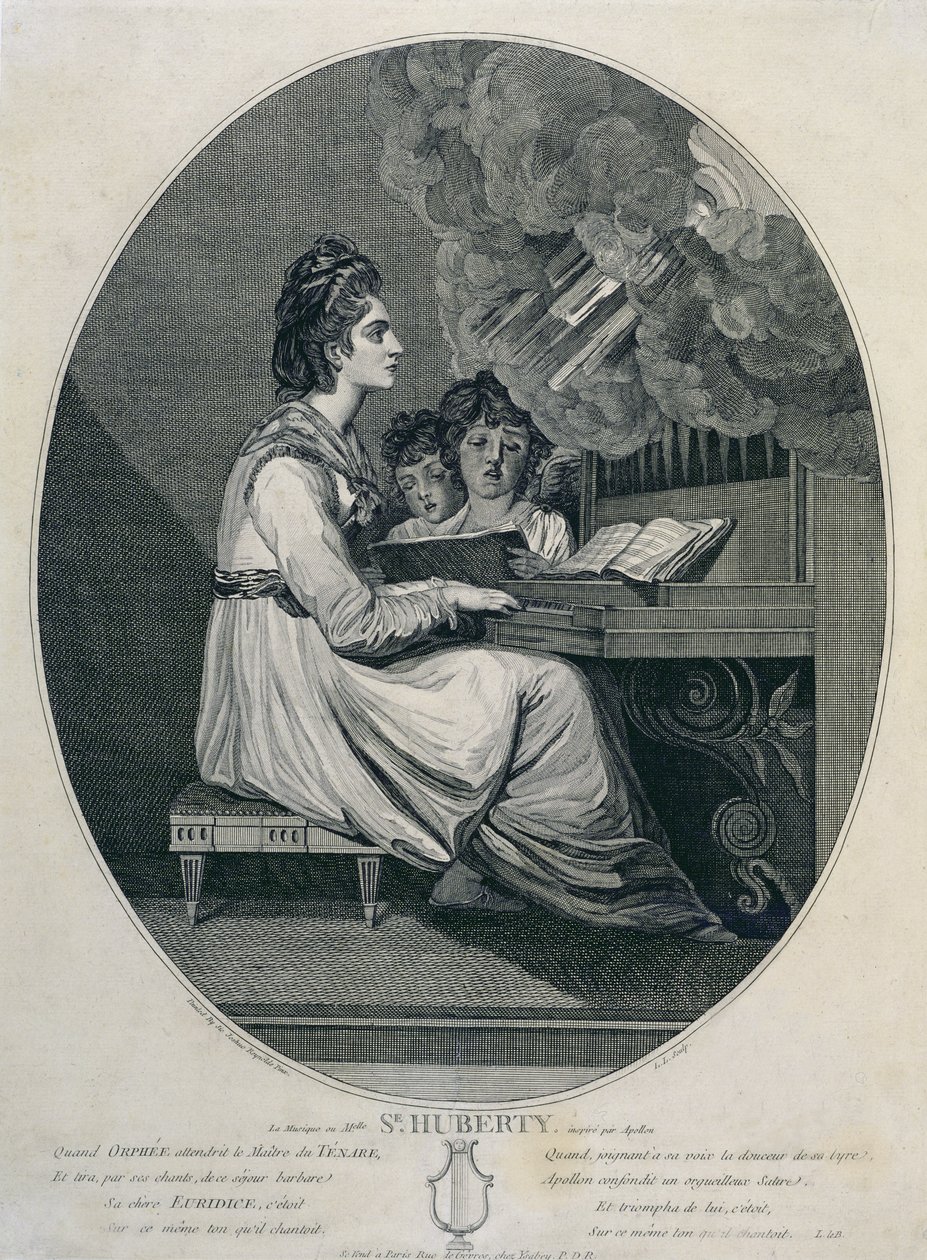 La musica di Mademoiselle S. Huberty ispirata da Apollo da Joshua Reynolds