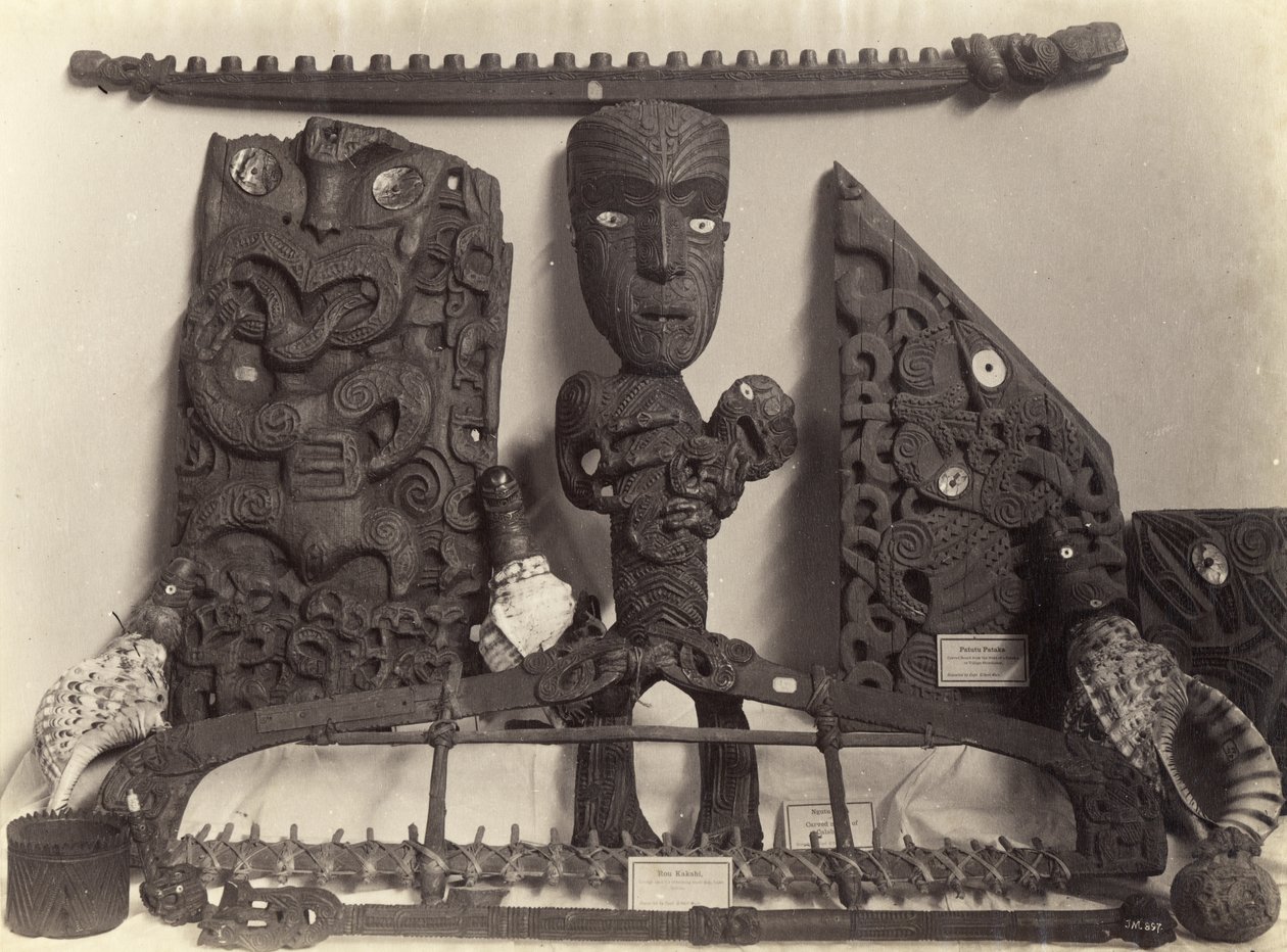 Manufatti nel Museo di Auckland, c.1890 (stampa all
