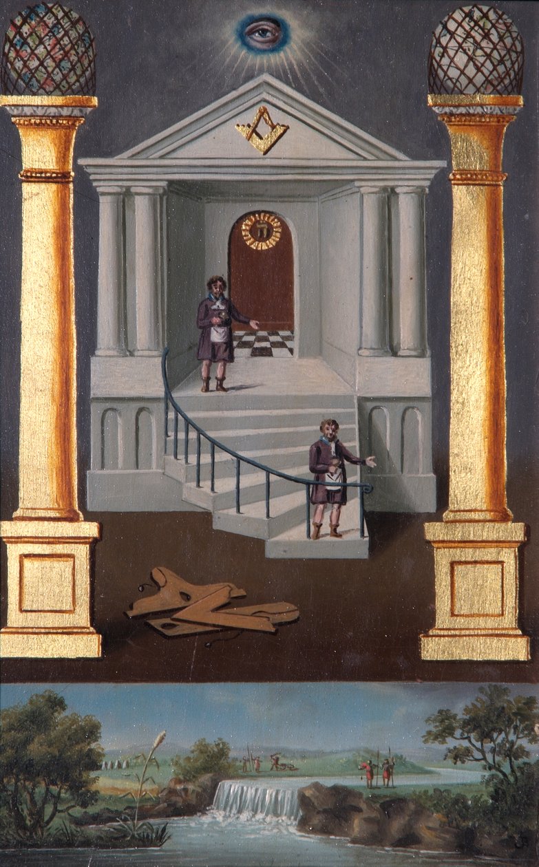 Tavola di tracciamento massonica di secondo grado, 1819 da Josiah Bowring