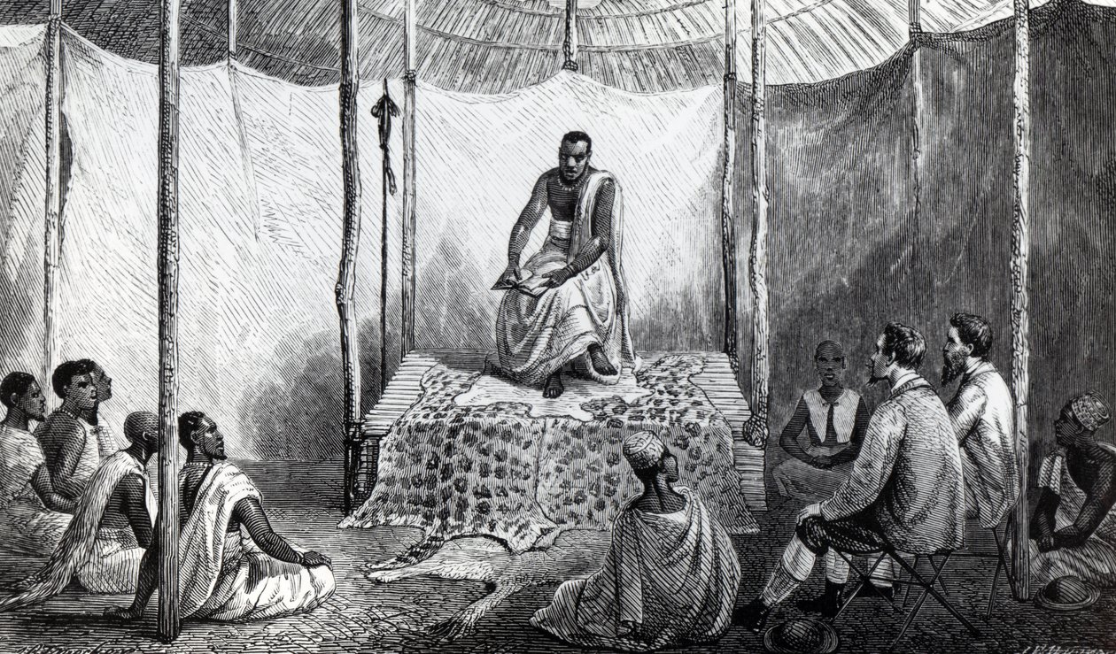 La prima lezione di Kamrasi nella Bibbia, illustrazione da 