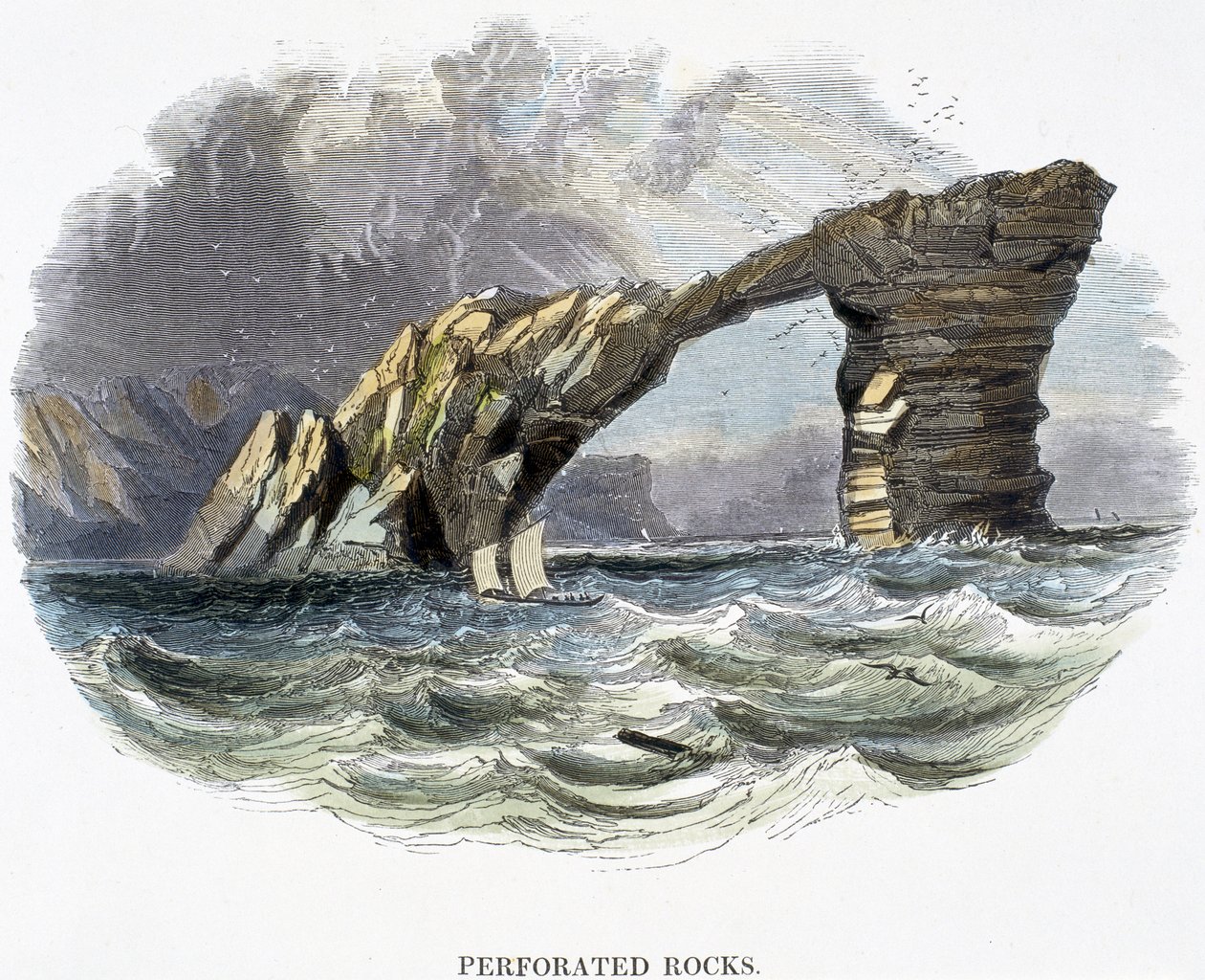 Rocce perforate, da Fenomeni della Natura, 1849 da Josiah Wood Whymper