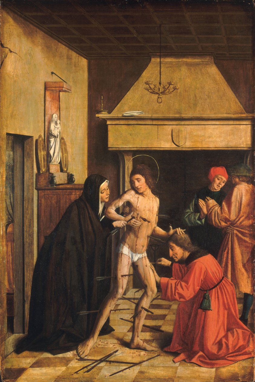 San Sebastiano curato da Irene da Josse Lieferinxe