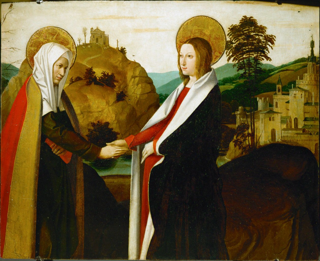 La Visitazione (dipinto su tavola) da Josse (fl.1493-1508) Lieferinxe