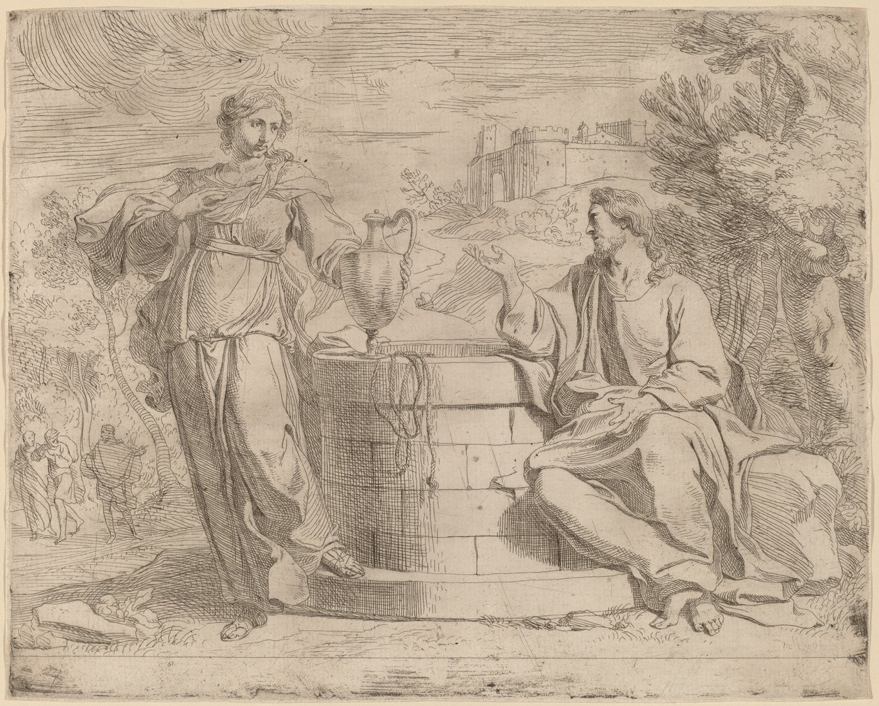 Cristo e la Samaritana da Josse de Pape