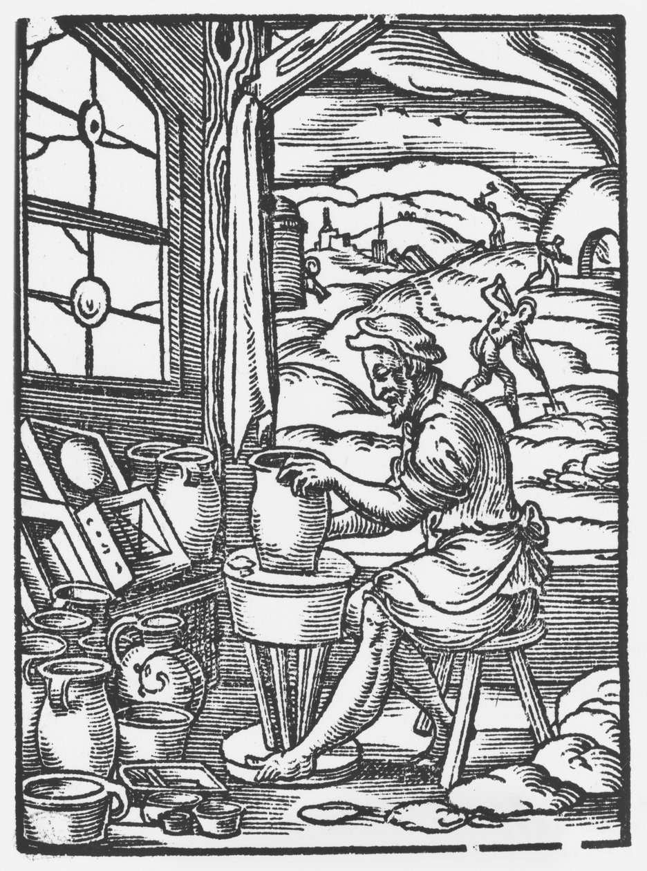 Il vasaio, 1574 da Jost Amman
