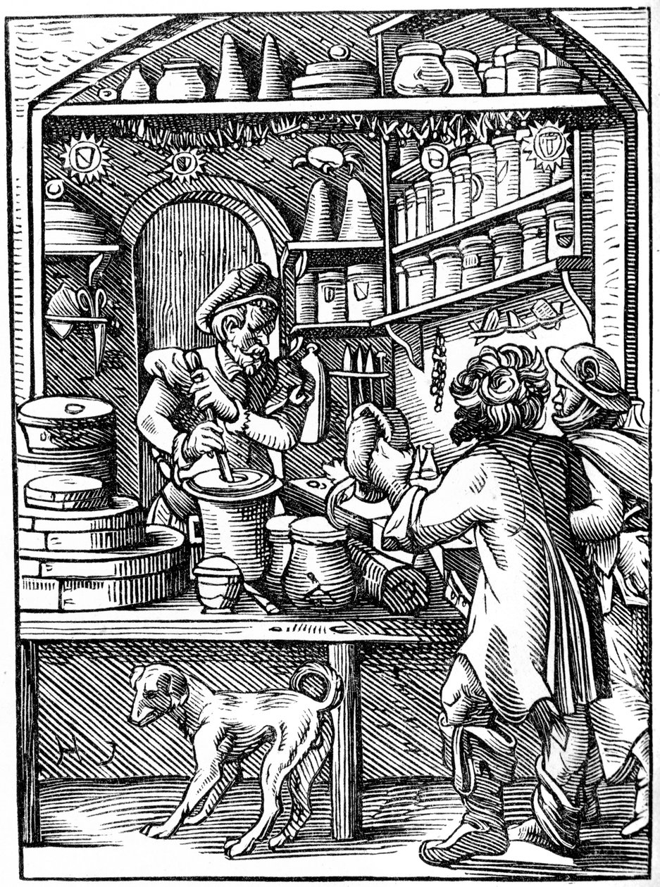 Farmacista, XVI secolo 1849 da Jost Amman