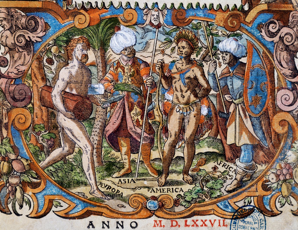 Quattro continenti, (dettaglio) da Jost Amman