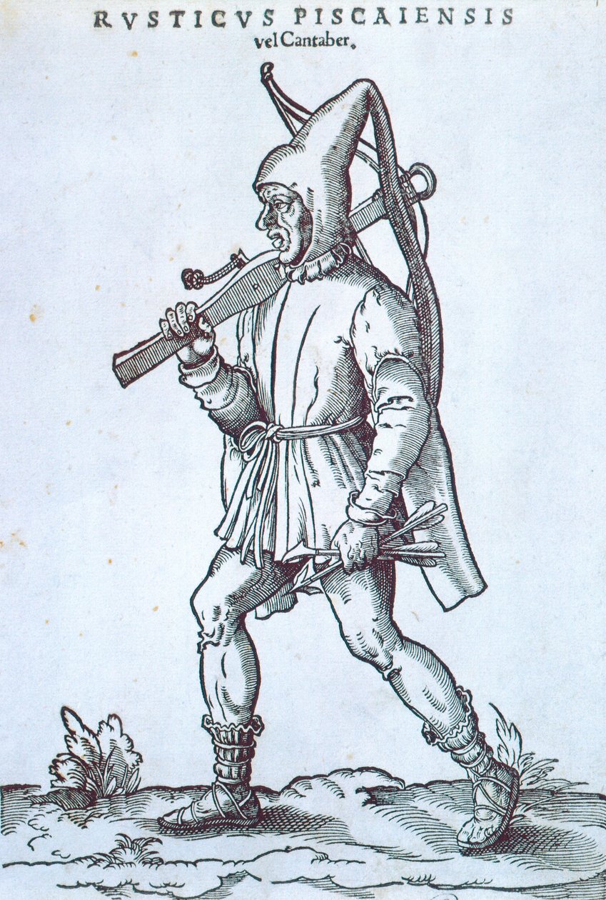 Contadino del Monte Cantabrico, incisione del XVI secolo da Jost Amman
