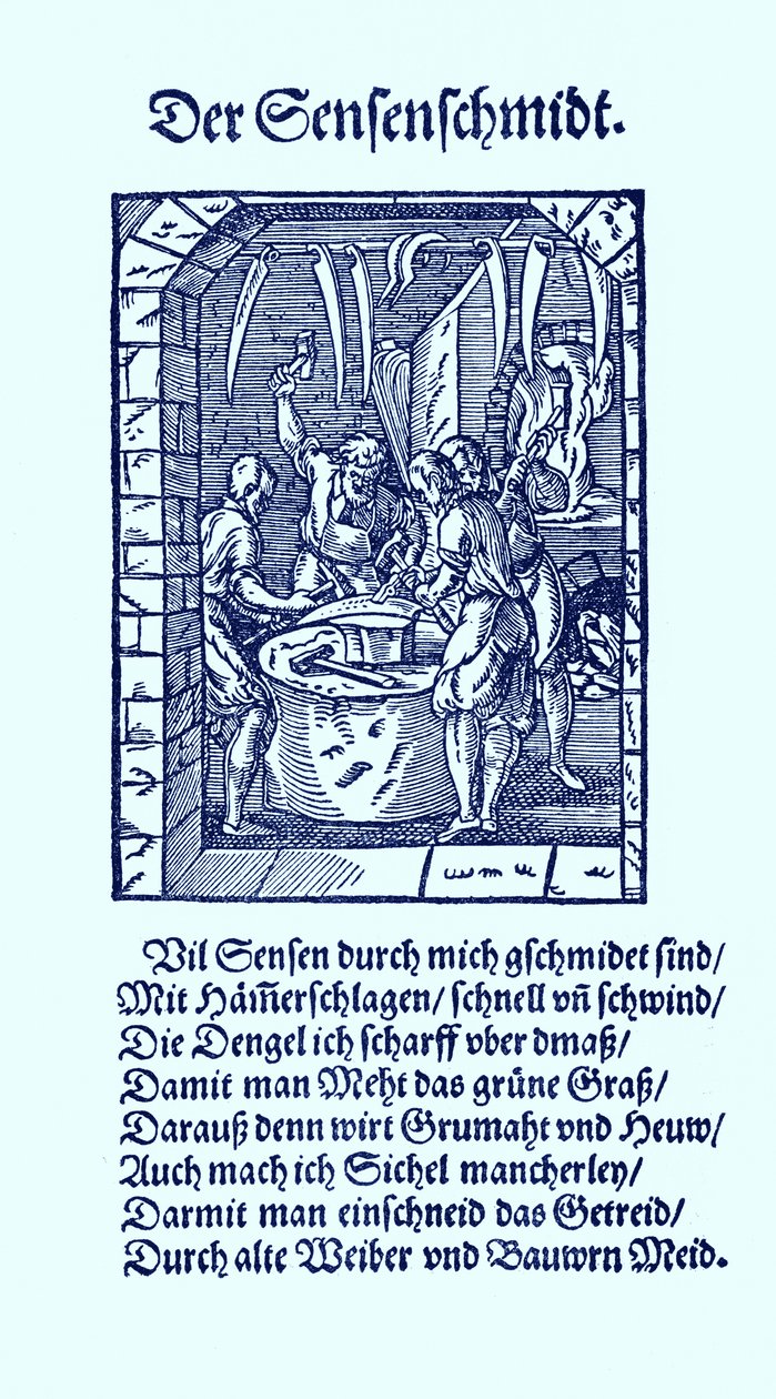 Fabbricante di falci da Jost Amman