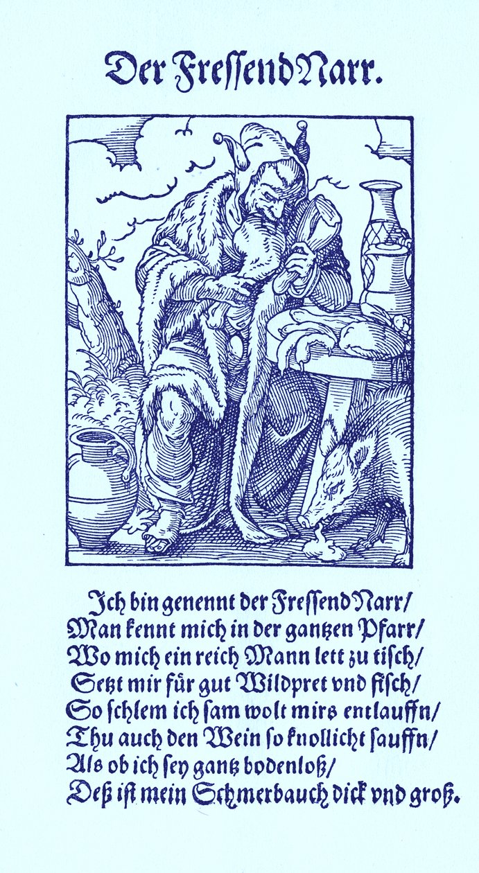 Il goloso sciocco da Jost Amman