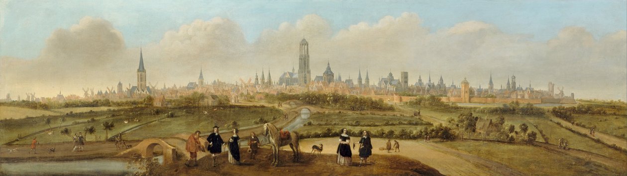 Veduta sulla città di Utrecht, c. 1650-1660 da Jost Cornelisz Droochsloot