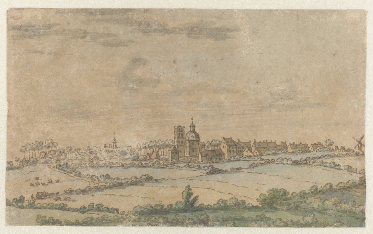 Vista di Scherpenheuvel, Brabante Fiammingo da Josua de Grave (attributed to)