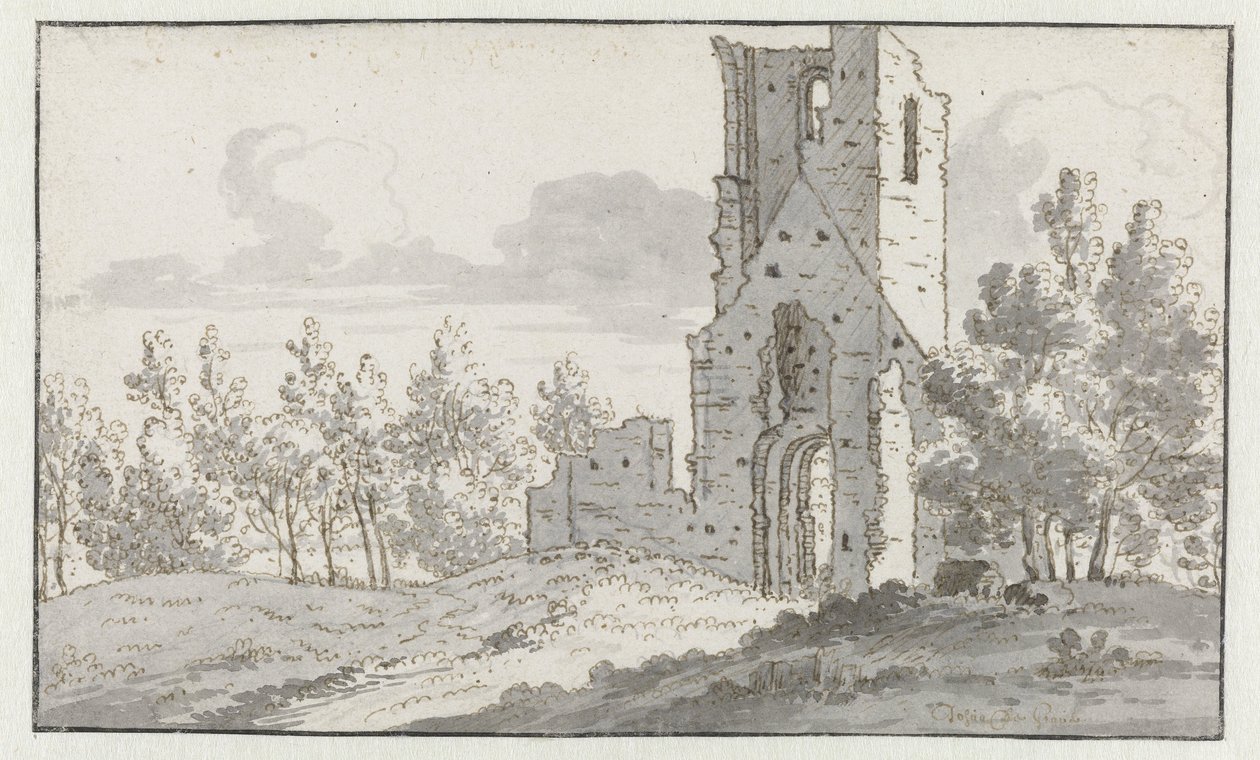 Le rovine della cappella di Eik en Duinen vicino a L