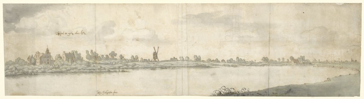 Veduta del Castello di Ooij, vicino a Nimega, Brabante Settentrionale da Josua de Grave