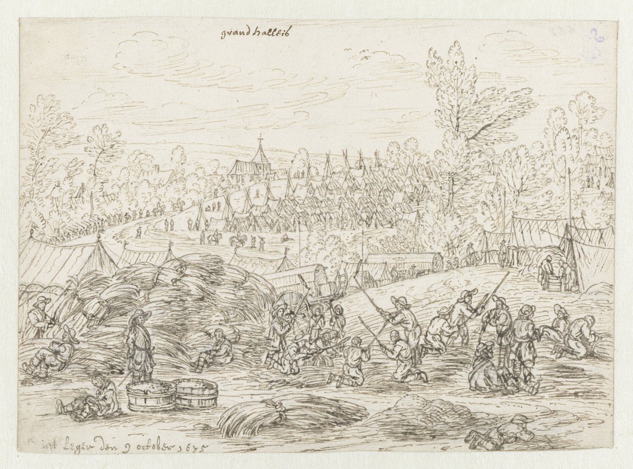 Veduta di un accampamento dell