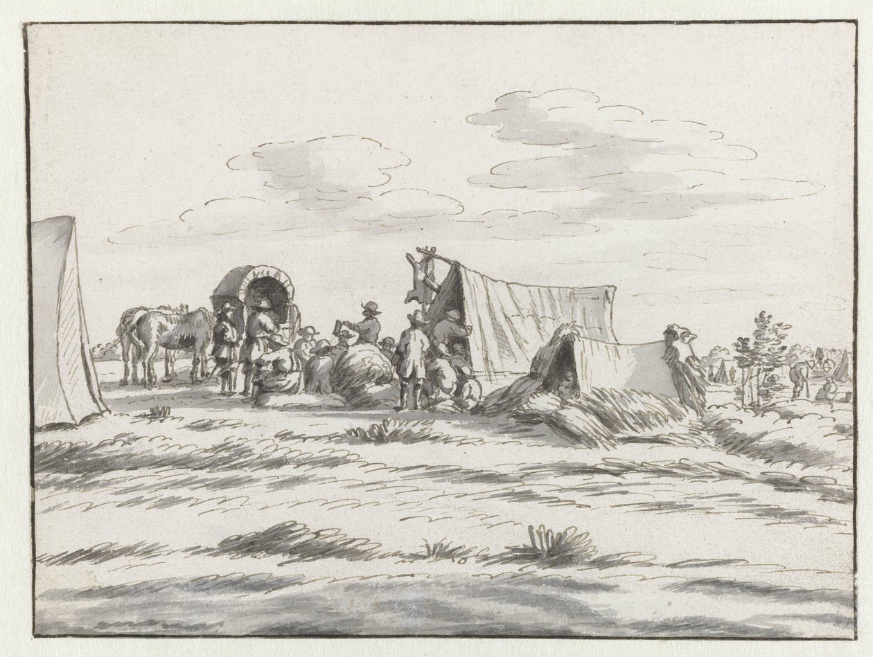 Veduta di un accampamento dell
