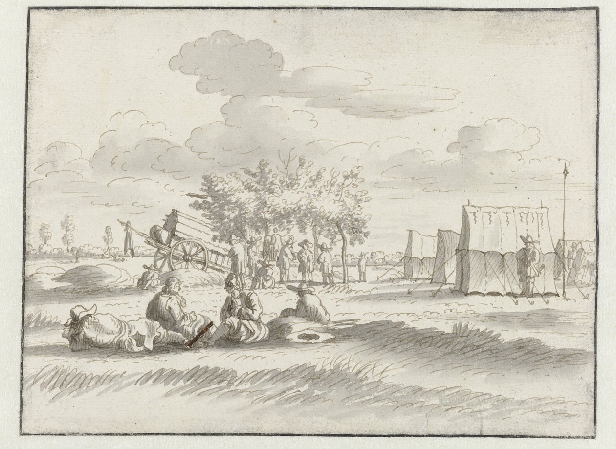 Veduta di un accampamento dell