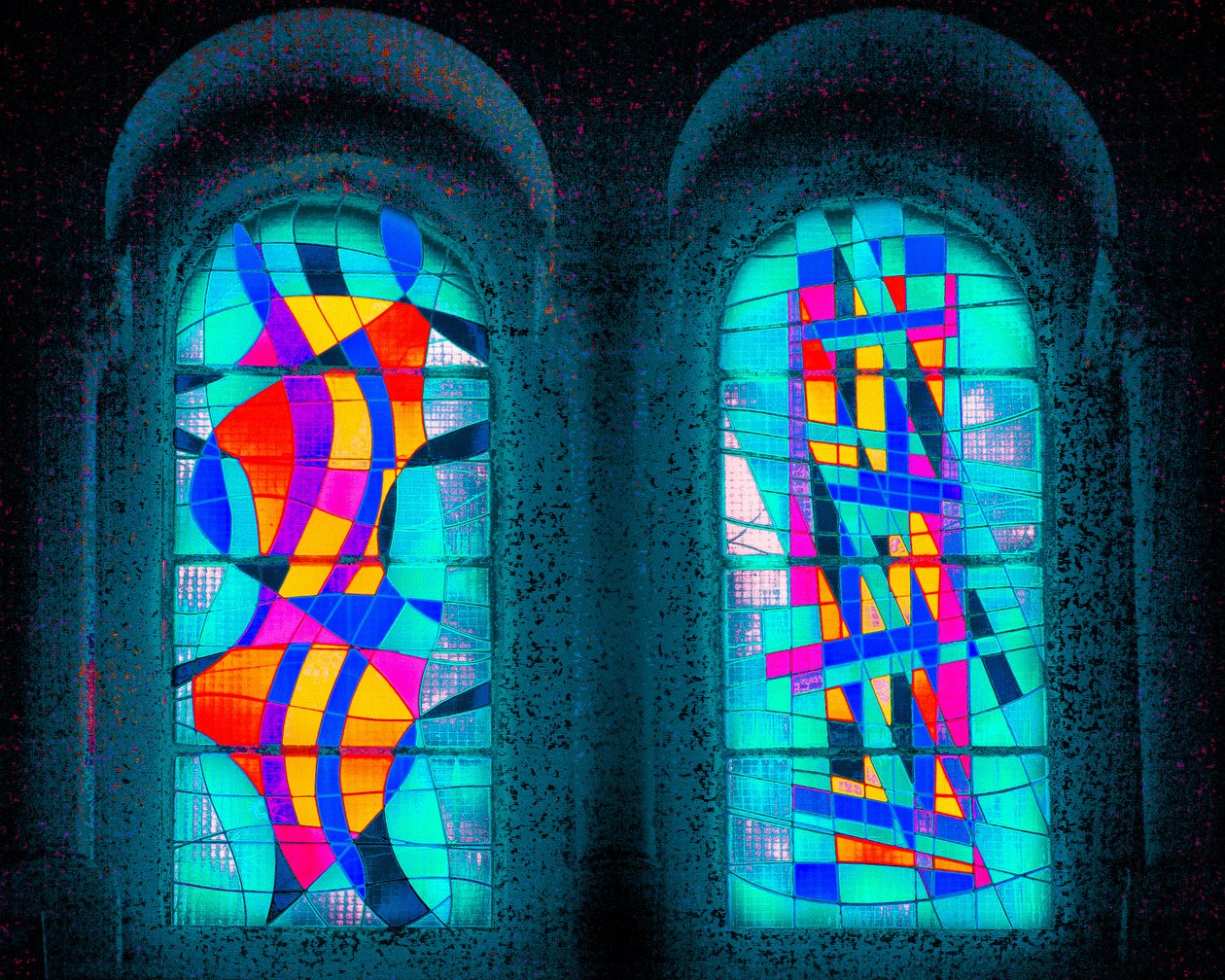Luce a mezzogiorno, dalla serie Eglise St Pierre d "Arene, 2015 (fotografia) da Joy Lions