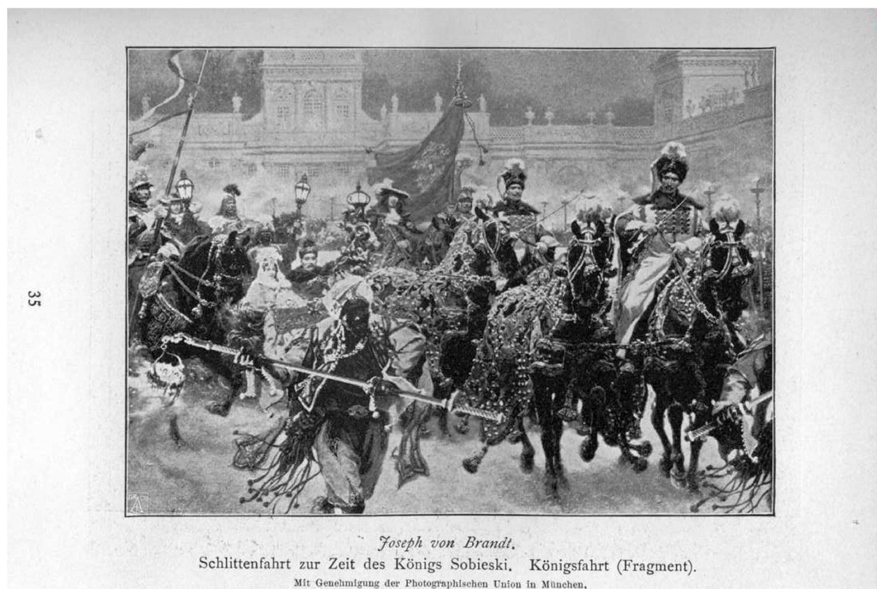 Corsa in Slitta ai Tempi del Re Sobieski. Corsa Reale (Frammento) da Jozef Brandt