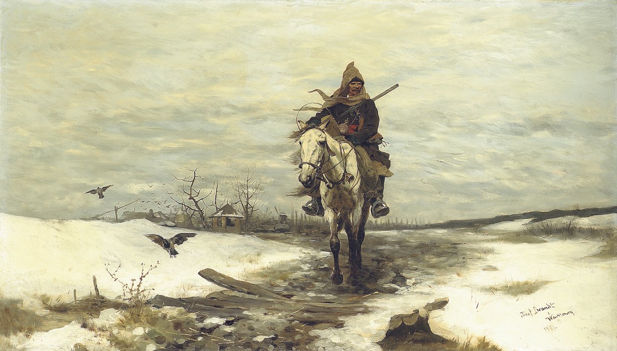Il cacciatore solitario, 1881 da Jozef Brandt