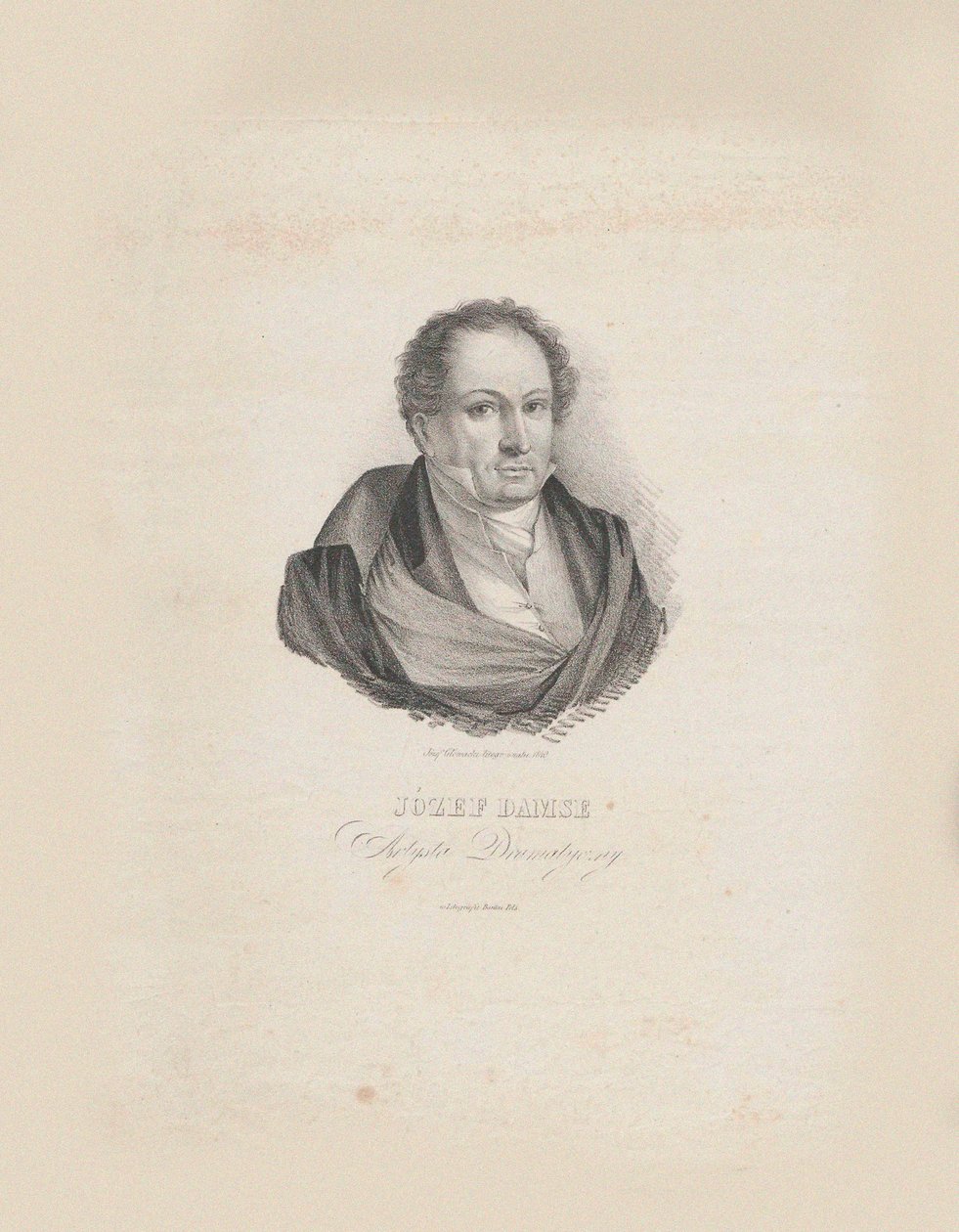 Ritratto del compositore Józef Damse 1789-1852, 1840 da Jozef Hilary Glowacki