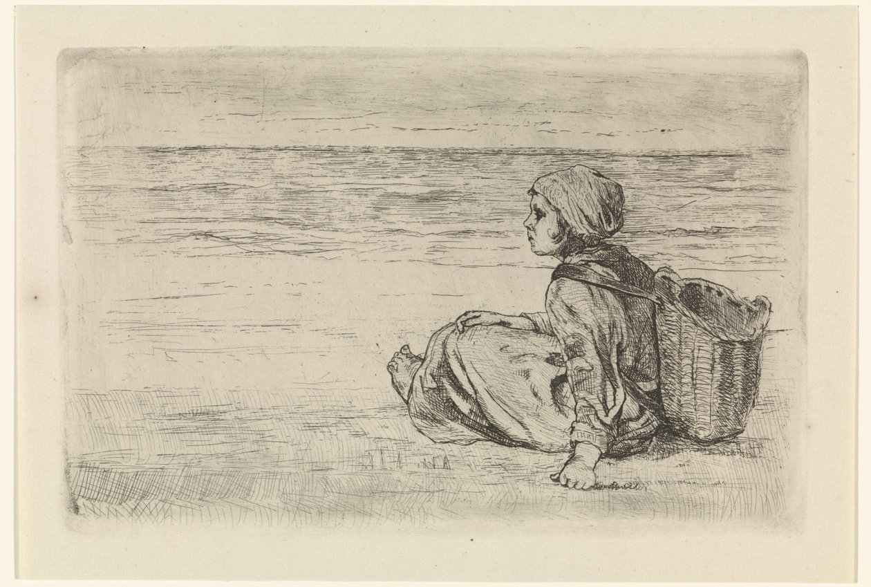 Ragazza al mare da Jozef Israëls