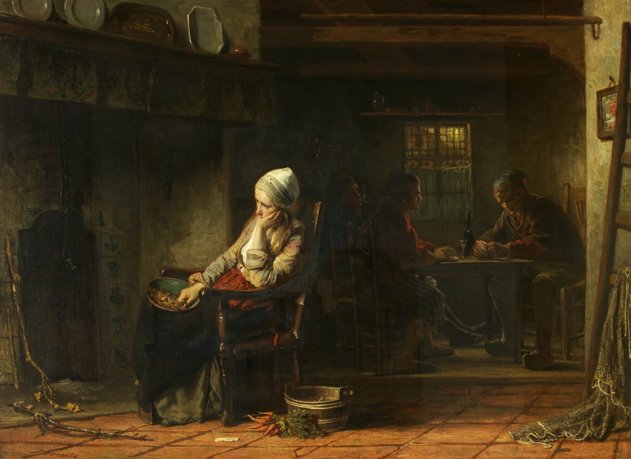 Una donna infelice, o dolori domestici, 1859 da Jozef Israëls