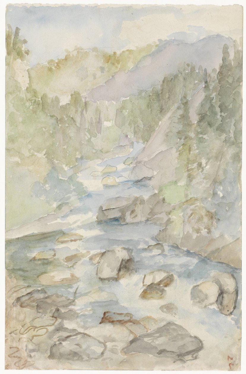 Paesaggio montano con ruscello da Jozef Israëls