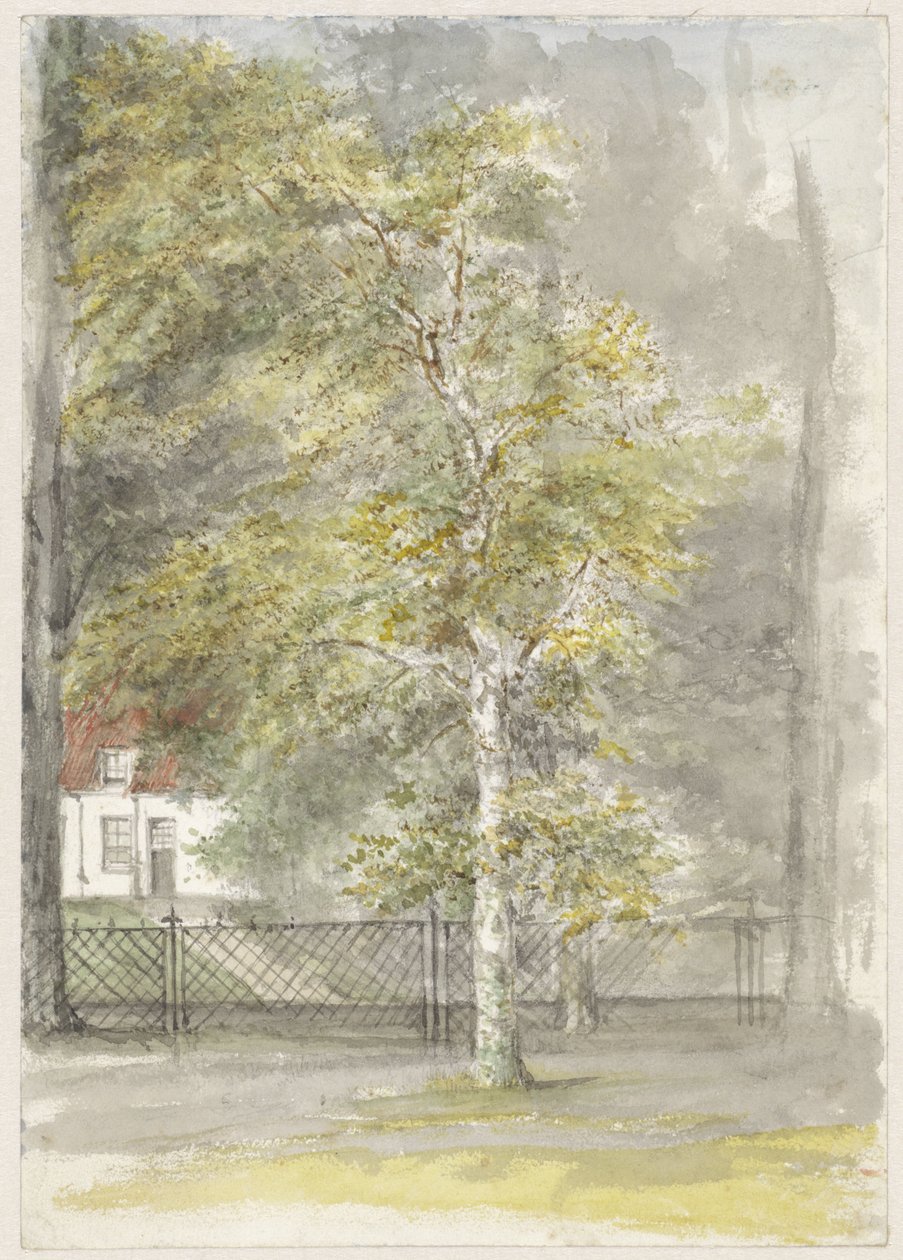 Albero davanti al cancello di una villa da Jozef Israëls